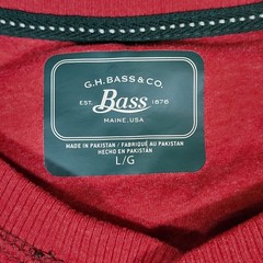 G.H. Bass & Co. Men’s Yosemite Henley Long Sleeve Shirt Large New With Tags Red