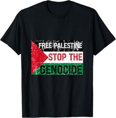 Supporting Freedom: Free Palestine Stop The Genocide T-Shirt