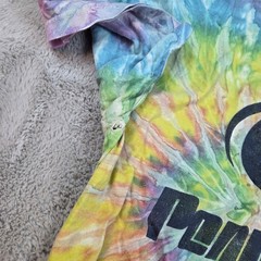 Vintage Penn State Tee M Heavyweight Spiral Rainbow Tie Dye Graphic 100% Cotton