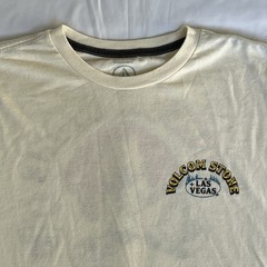 Volcom Stone Shirt L Beige Las Vegas Surf Skate Ski 420 Streetwear Happy 3191