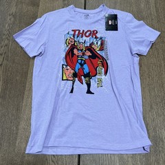 New Marvel Comics The Mighty Thor Graphic T-Shirt Adult Large Light Purple