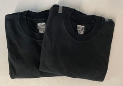 6 PACK Kirkland Signature Mens Crew Neck SMALL T-Shirt BLACK Tee Reinforced Seam