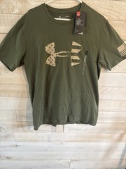 Under Armour Men’s UA Freedom Flag T-Shirt – Size Large – Olive Green Fast Ship