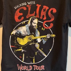 WWE Elias Graphic T-Shirt Walking With Elias World Tour Guitar Black Medium