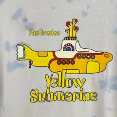 The Beatles Yellow Submarine Tshirt Mens Small Blue Yellow Tie Dye Short Sleeve