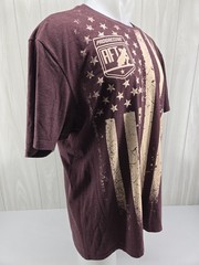 Progressive American Flat Track Motorcycle Racing Mens T-Shirt Flag Maroon XL