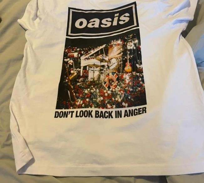 New Men Short Sleeve Oasis Tshirt Reprint