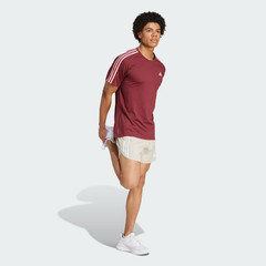Adidas Aeroready Own the Run 3-Stripes S/S PERFORMANCE T-SHIRT SZ: 2XL 2X XXL