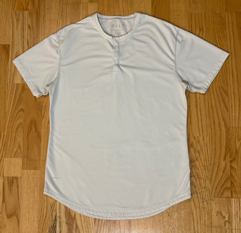 BYLT Premium Basics Drop Cut S/S Henley Lux Shirt Men’s Large