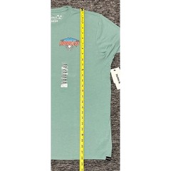 Hurley Mens Large Broken Jade Heather Off The Top Skeleton Surfer Graphic Shirt