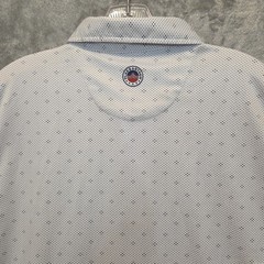 Flag & Anthem Shirt Mens XL Polo White Quarter Button Madeflex Short Sleeve