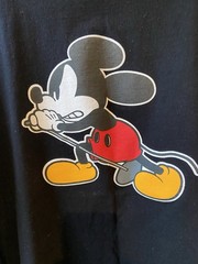 New Disney Number Nine Sz 4 – Med – Vedder Mickey Black TShirt, Tokyo Colab 2000