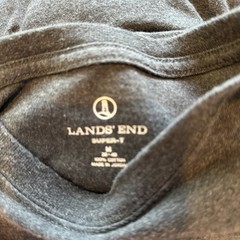 Lot of 2 Men’s Medium LANDS’ END Long Sleeve Shirts Dark Gray and Light Gray
