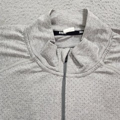 Rhone Shirt Mens Large Gray Perforated Yoke Quarter Zip Training Top Golf Travel