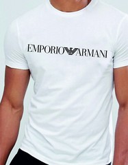 Emporio Armani Men’s White Short sleeve T-Shirt , Size M*L*XL New