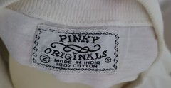 Rare Vintage Pinky Originals Cotton Graphic Tee 3/4 Sleeve Beaded Sportswear