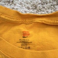 Hanes Tagless 3XL Yellow Crewneck Short Sleeve “Jesus Take the Wheel” Tee