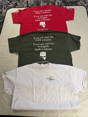 Lot Of 3 Honor Flight Nevada Battle Born Veteran T-Shirt – Men’s Size 2X