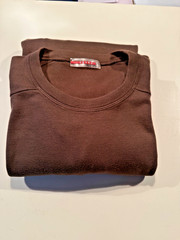 Prada, T Shirt, Long Sleeve, Size, Large, Dark Brown