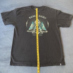 Rebel Eight Fate Waits For None Short Sleeve Black Logo T-Shirt Large