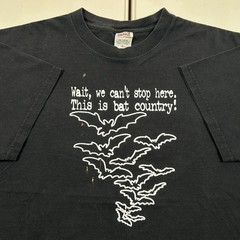 Vintage 90s Fear and Loathing Bat Country Graphic T Shirt Size Large Movie Promo