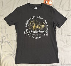 Lee Single Stitch Arrowhead Tshirt Mens Size Small Johnstown PA Industrial Iron