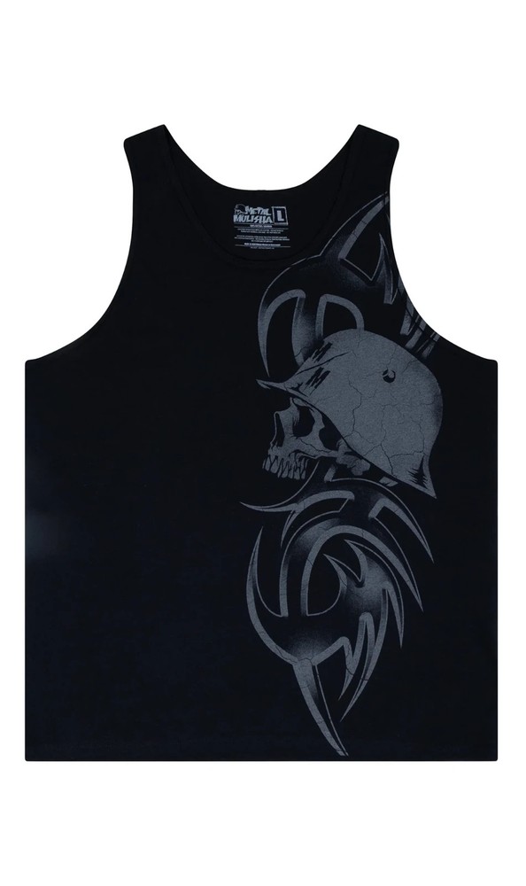 Metal Mulisha Men’s Deathstrike Tank Top Helmet and Skull FMX Motocross Logo MX