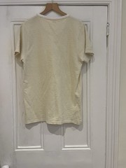 Common People Yellow White Stripe T-Shirt / Tee – Size M – Textured
