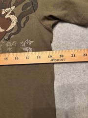 Rare Mick Mars 1313 Motley Crue T-Shirt Mens Medium Green AAA Short Sleeve Crew