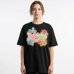 Pastel Mama Flower Retro Vintage Mothers Day T-Shirt Colorful Spring Tee