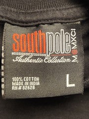 Vintage Y2K Southpole Double-Side Raised graphic logo 2 Tone Seam T-shirt Mens L
