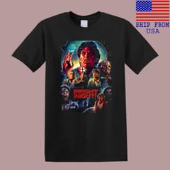 Fright Night Horror Movie Men’s Black T-Shirt Size S-5XL