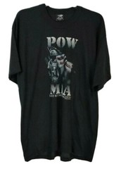 POW MIA TEE SHIRT You Are Not Forgotten- American Flag Military Black