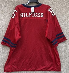 Vintage 90s Tommy Hilfiger Mens Size 2XL Reversible Jersey T-Shirt #85 Blue Red