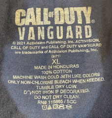 XL Blue Call Of Duty Vanguard T-Shirt Video Games