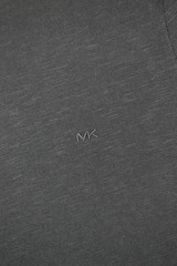 Michael Kors Mens Textured Fabric Crew Neck Short Sleeve T Shirt Black M Embroid