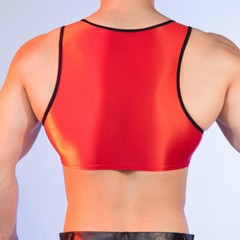 Lingerie Half Tank Top Glossy Vest Workout Sports Bras Sleeveless Undershirt