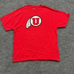 Russell Athletic T-Shirt Mens XL Red Utah Utes NCAA College Gameday Short Sleeve