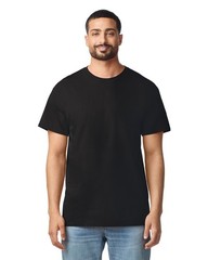 Lot of 5 Gildan® 3000 Black Cotton Short Sleeve T-Shirt Adult M **NEW STYLE**