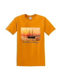 T-Shirt S to 2XL 3XL – sailboat SEA is CALLING yacht sunset beach resort waves