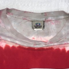 Vintage Liquid Blue 2001 Detroit Red Wings 2XL Double Sided Tie Dye T-Shirt