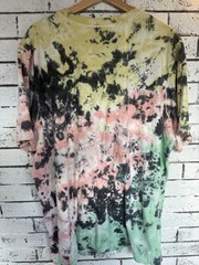 Vintage Wolf & moon Tshirt Tye Dye XL multicolor fun relaxed fit