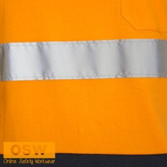 HI VIS D+N Cotton Shorts Sleeves T-Shirt Straight Hem Workwear Classic FT 6DNTC