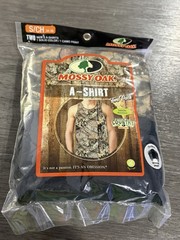 1 Pack NEW MOSSY OAK 2 PACK MEN’S A-SHIRT/TANK Sz S 34-36 Camo Black
