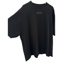 Essentials Fear Of God Cotton Logo Applique T-Shirt Black Size Medium