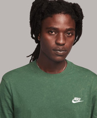 Nike Swoosh Stone Washed Embroidered Men’s Sz L Malachite Green T- Shirt New