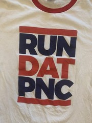 RUN DAT PNC (RED & BLUE) Large Made In Honduras