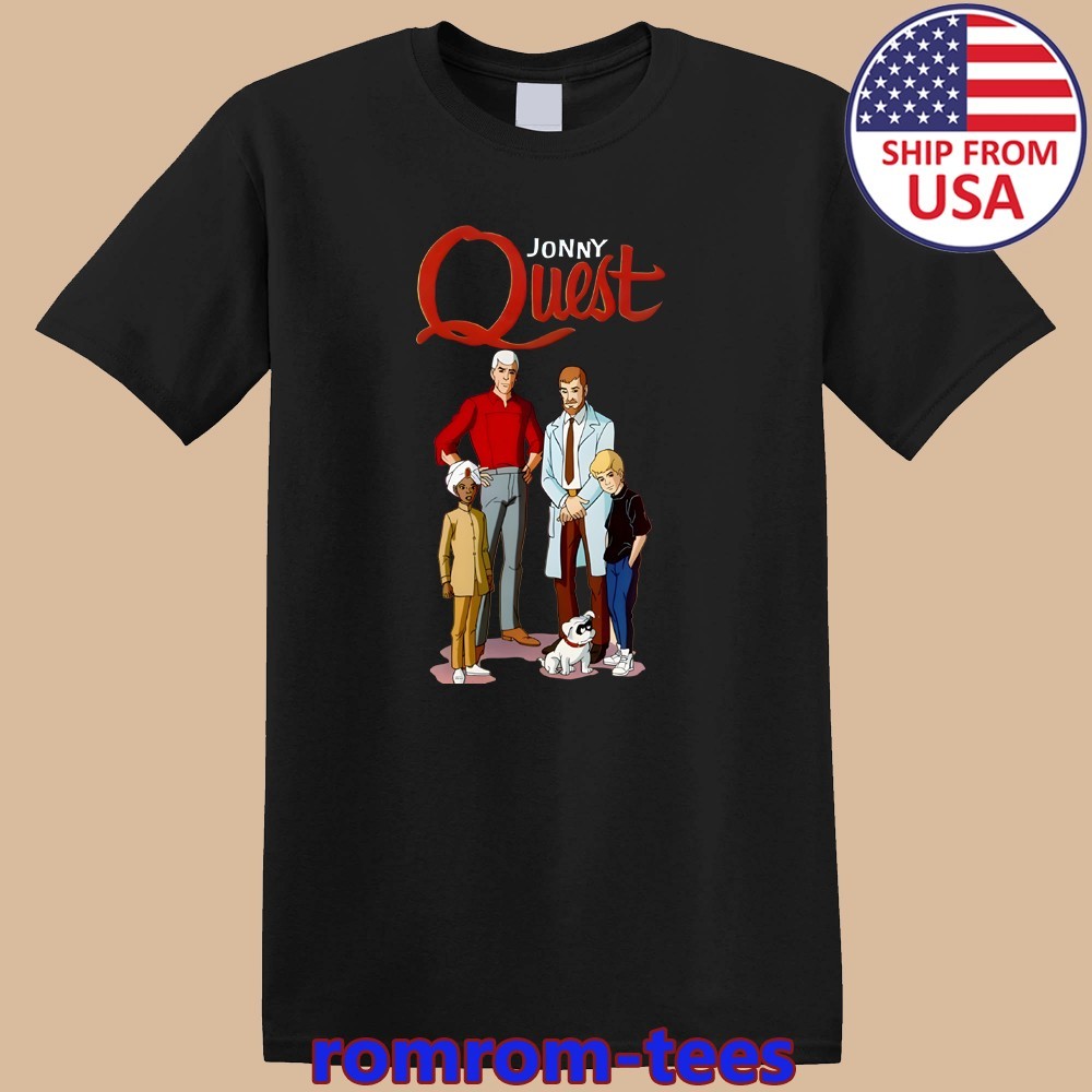 Jonny Quest 80’s Cartoon 70’s Men’s Black Size S-5XL