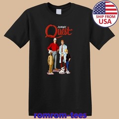 Jonny Quest 80’s Cartoon 70’s Men’s Black Size S-5XL