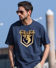 2XL, Munster Rugby, Cotton T-Shirt, Blue. FREE SHIPPING.